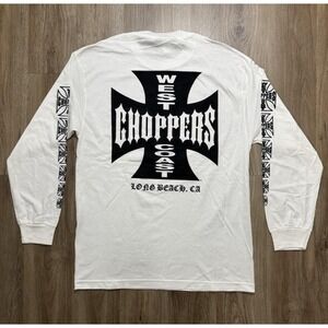 Vintage Y2K West Coast Choppers As Seen On TV White Long Sleeve Shirt Size L